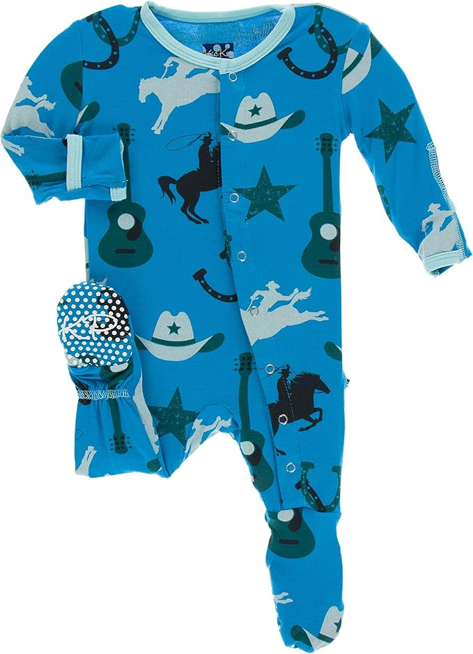 KicKee Pants Print Footie with Snaps | Amazon (US)