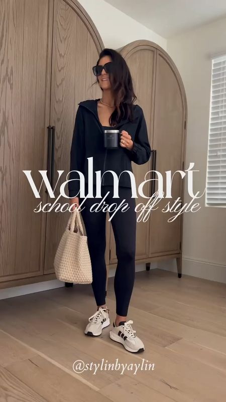 Walmart school drop off style, I’m just shy of 5’7 wearing size S jacket and XS leggings. Some items are currently on sale! #StylinbyAylin 

#LTKfindsunder100 #LTKSeasonal #LTKstyletip