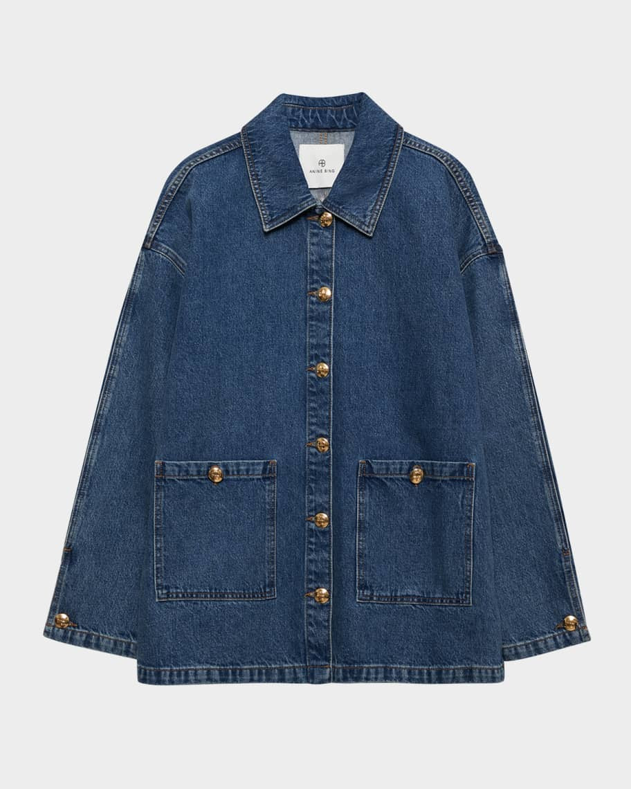 ANINE BING Luca Denim Jacket | Neiman Marcus