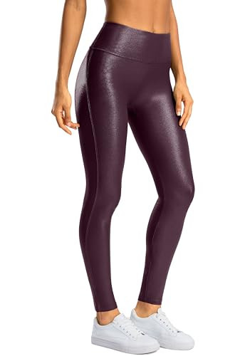 SANTINY Women's Faux Leather Leggings 25''/27''/29''-High Waisted Stretch Leather Pants Pleather Tights for Women（Wine06_29XXL） Wine | Amazon (US)