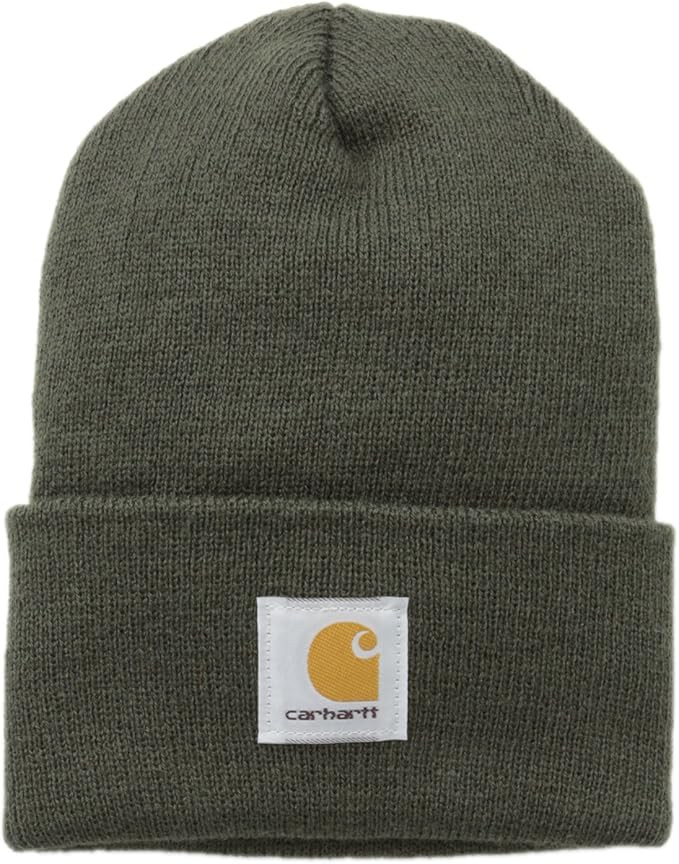 Carhartt Men's Acrylic Watch Beanie A18, Dark Green, One Size | Amazon (US)