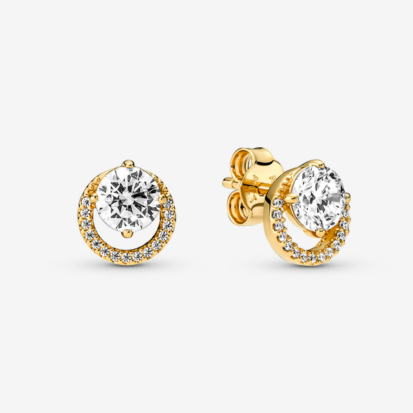 Pandora Sparkling Round Halo Stud Earrings | Pandora US