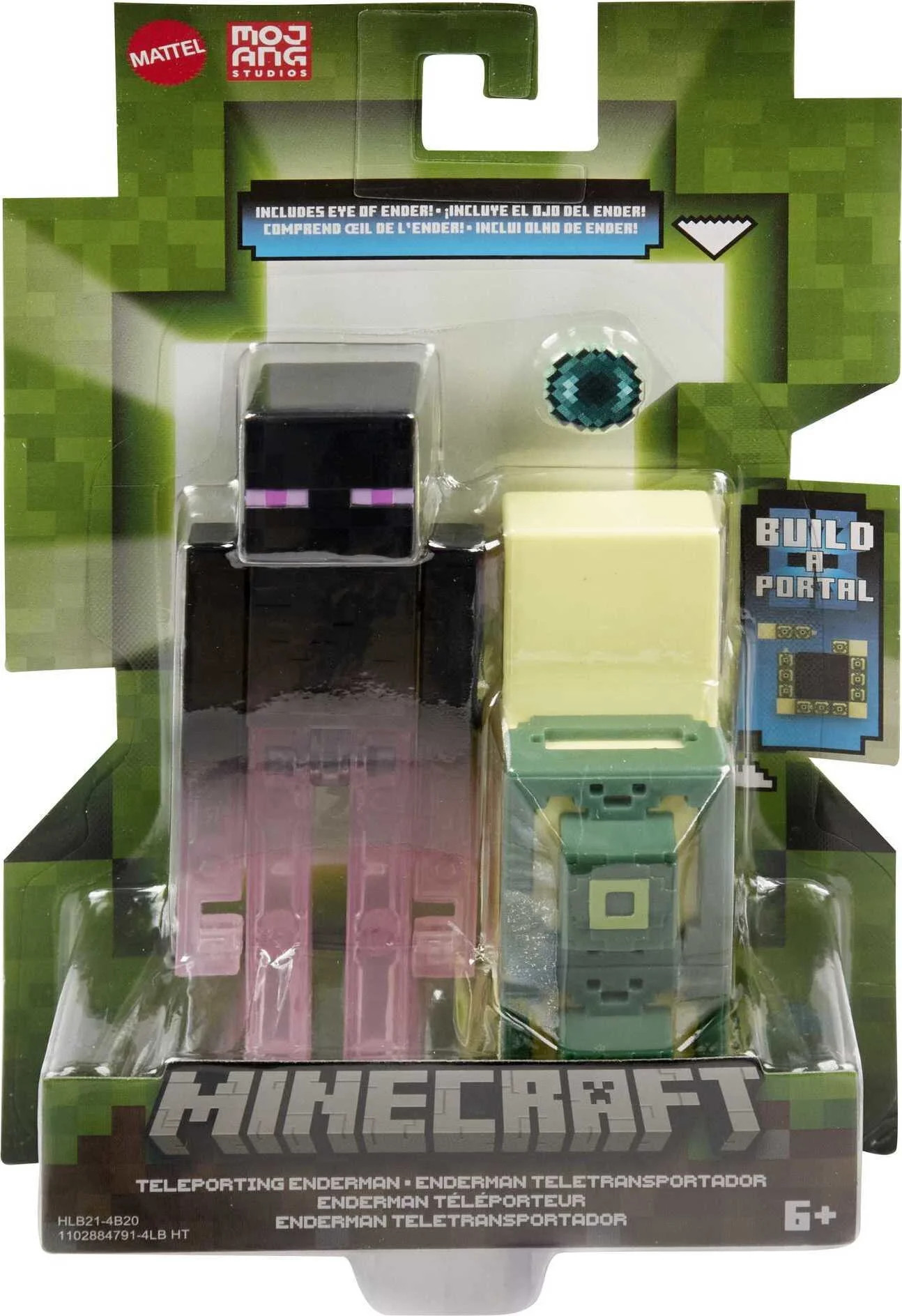 Minecraft Teleporting Enderman Action Figure & Accessory with Portal Piece, 3.25-in Scale Toy | Walmart (US)