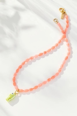 Logan Tay Coral Beaded Fish Necklace | Anthropologie (US)