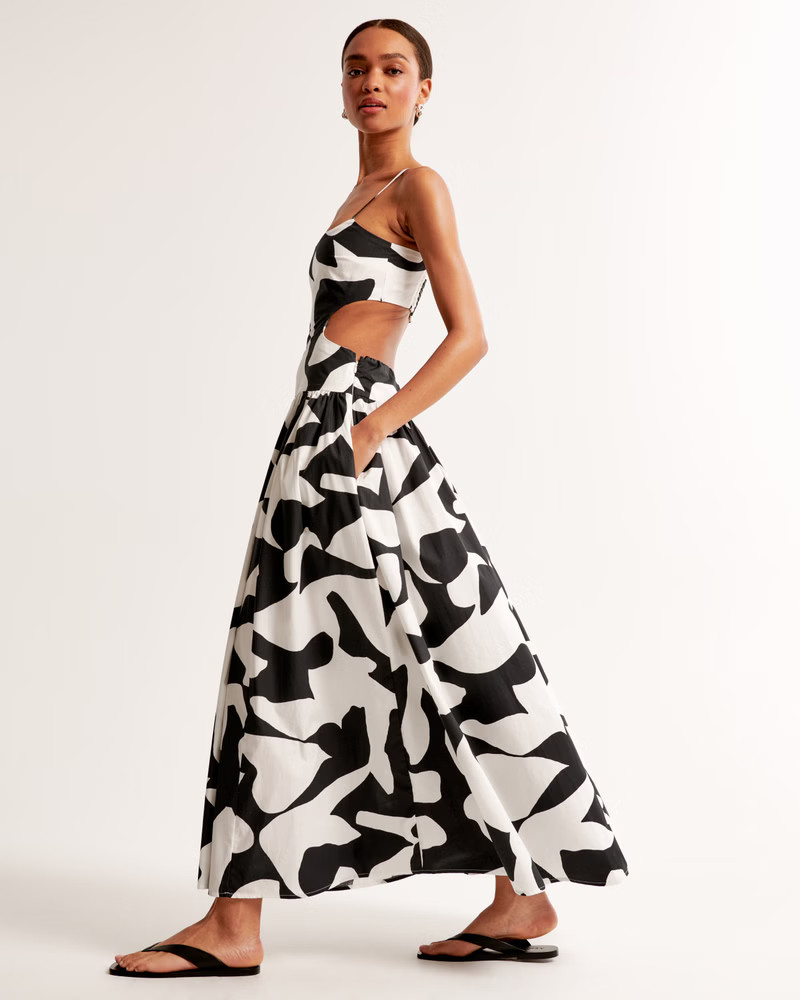 Women's Drop-Waist Cutout Maxi Dress | Women's Dresses & Jumpsuits | Abercrombie.com | Abercrombie & Fitch (US)