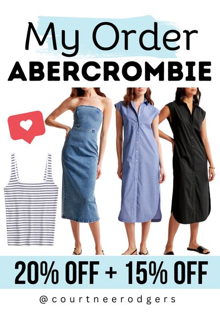 Abercrombie 20% off + 15% off (code: JENREED) // My Order 💙

Ordered size small regular in everything!

Abercrombie, dresses, new arrivals, spring outfits, casual outfits 

#LTKstyletip #LTKfindsunder100 #LTKsalealert