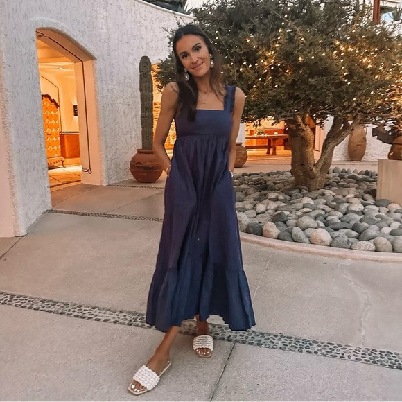Free People Isabella Maxi Dress Blue Depth | Poshmark
