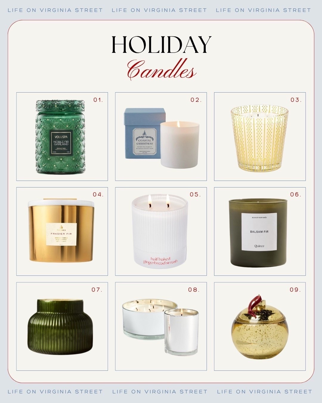 Holiday candles 🙌🏻🙌🏻

Holiday scents, holiday scents 

#LTKHoliday #LTKSeasonal #LTKHome

#LTKSeasonal #LTKHoliday #LTKHome