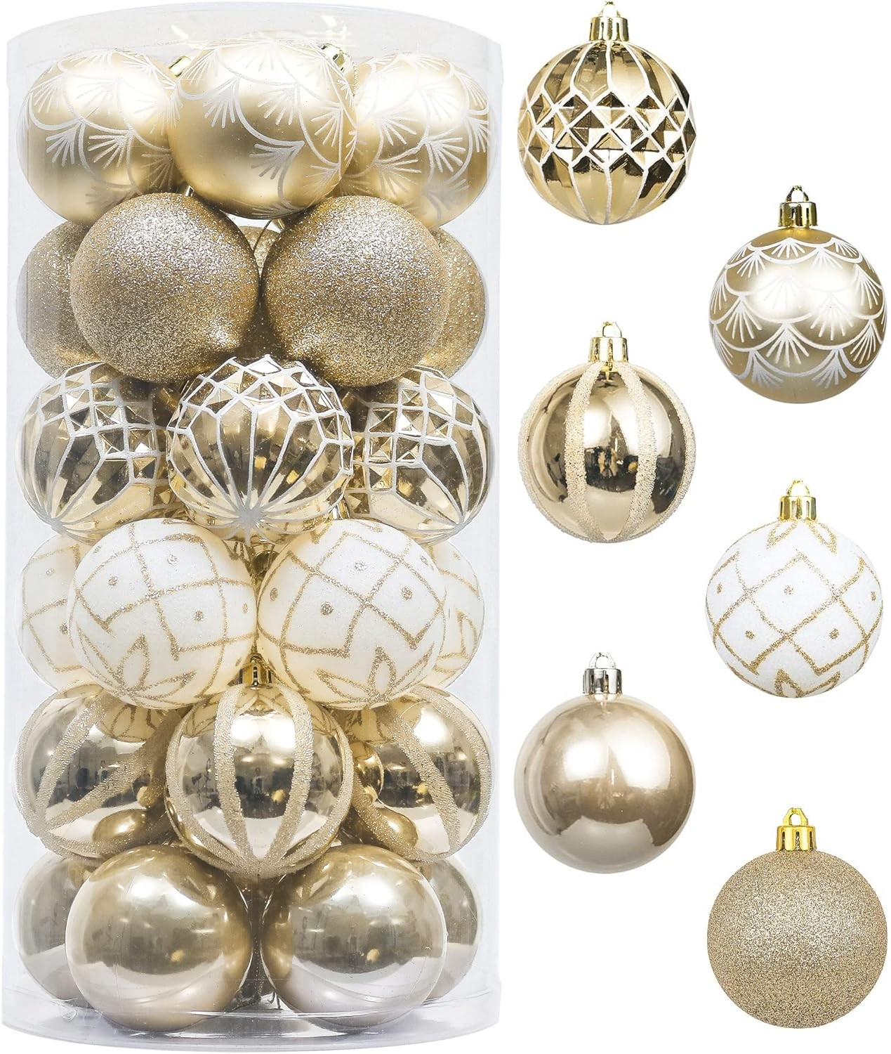 Valery Madelyn 30ct 2.36 inches Christmas Ornaments, Shatterproof Christmas Ball Ornaments Set, W... | Walmart (US)