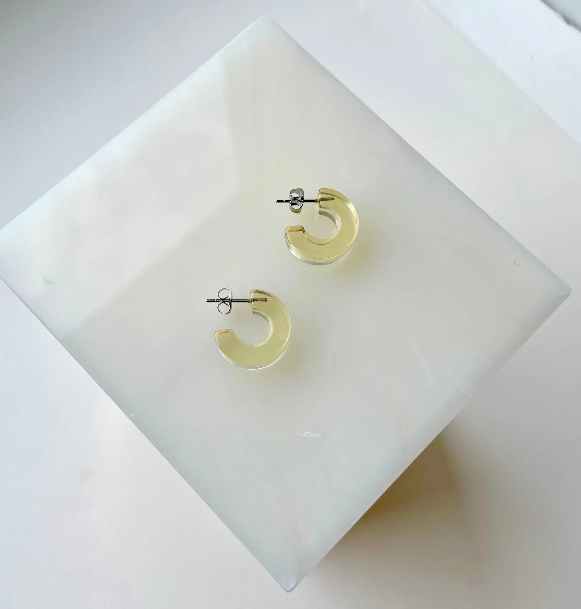 Muse Hoops in Clear Yellow | Machete