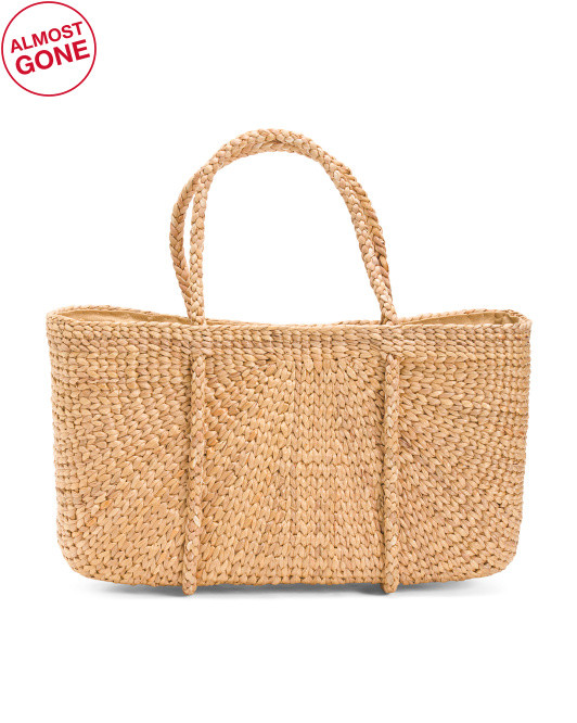Peachy Raffia Tote | TJ Maxx