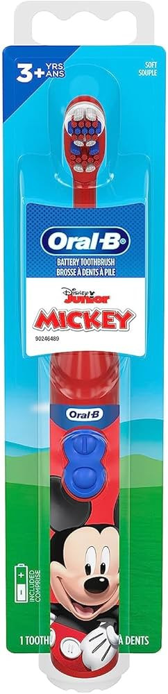 Oral-B Kid's Battery Toothbrush Featuring Disney's Mickey Mouse, Soft Bristles, for Kids 3+ | Amazon (US)