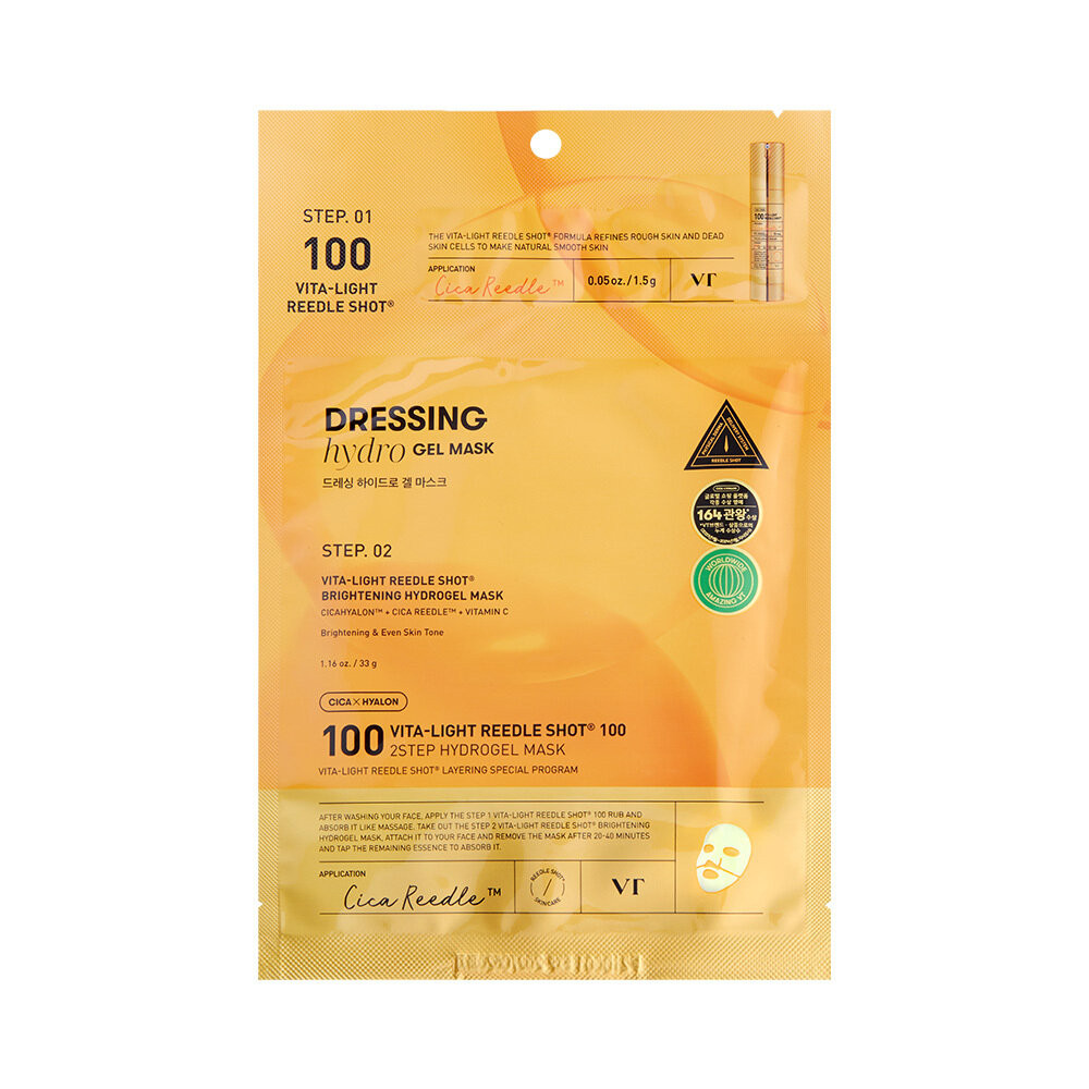 VT Vita-Light Reedle Shot 100 2Step Hydrogel Mask Sheet 1ea | Olive Young Global