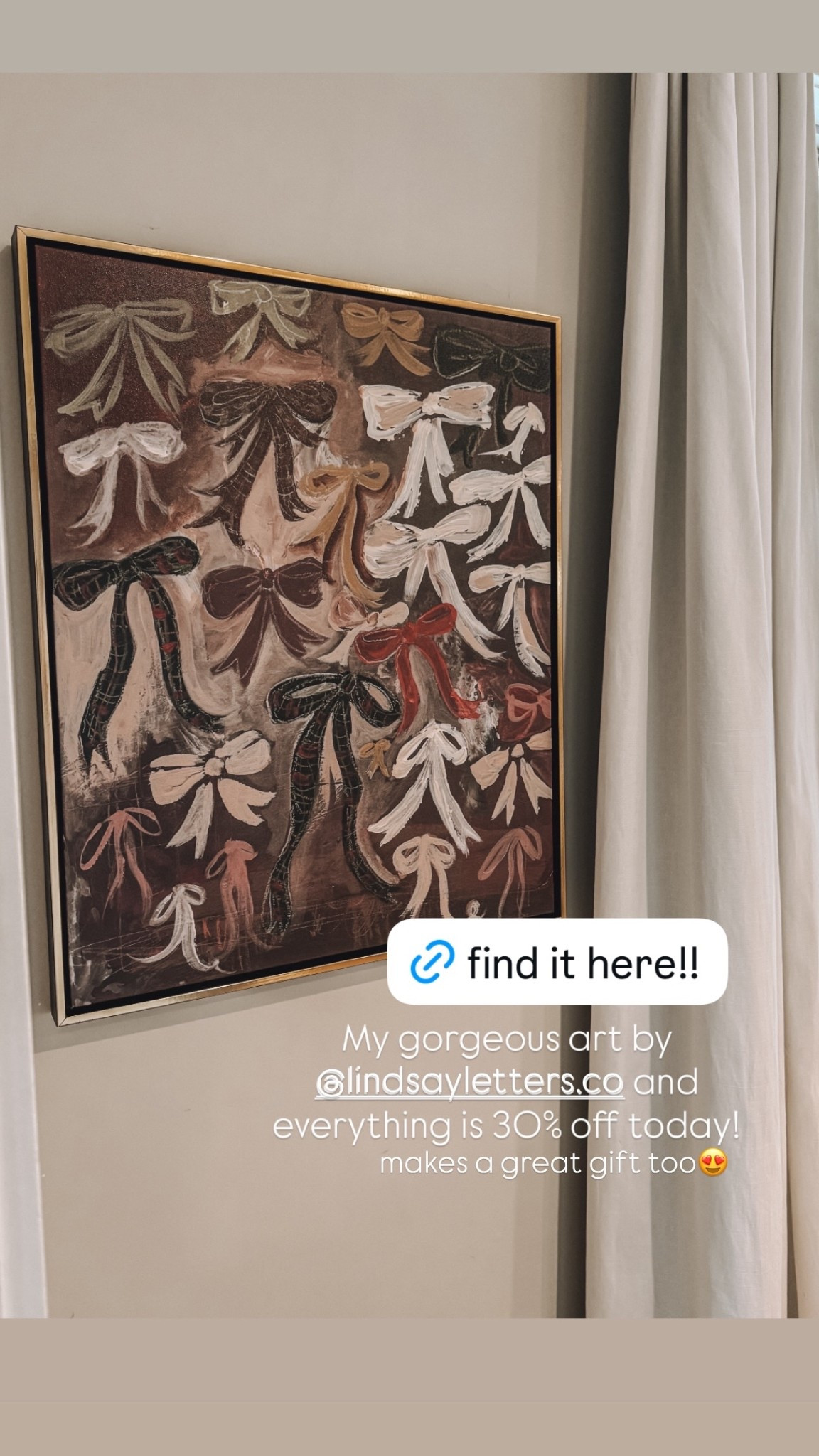 @lindsayletters.co  makes a great gift too😍 30% off right now!! Holiday art 

#LTKGiftGuide #LTKdayinmylife #LTKHoliday