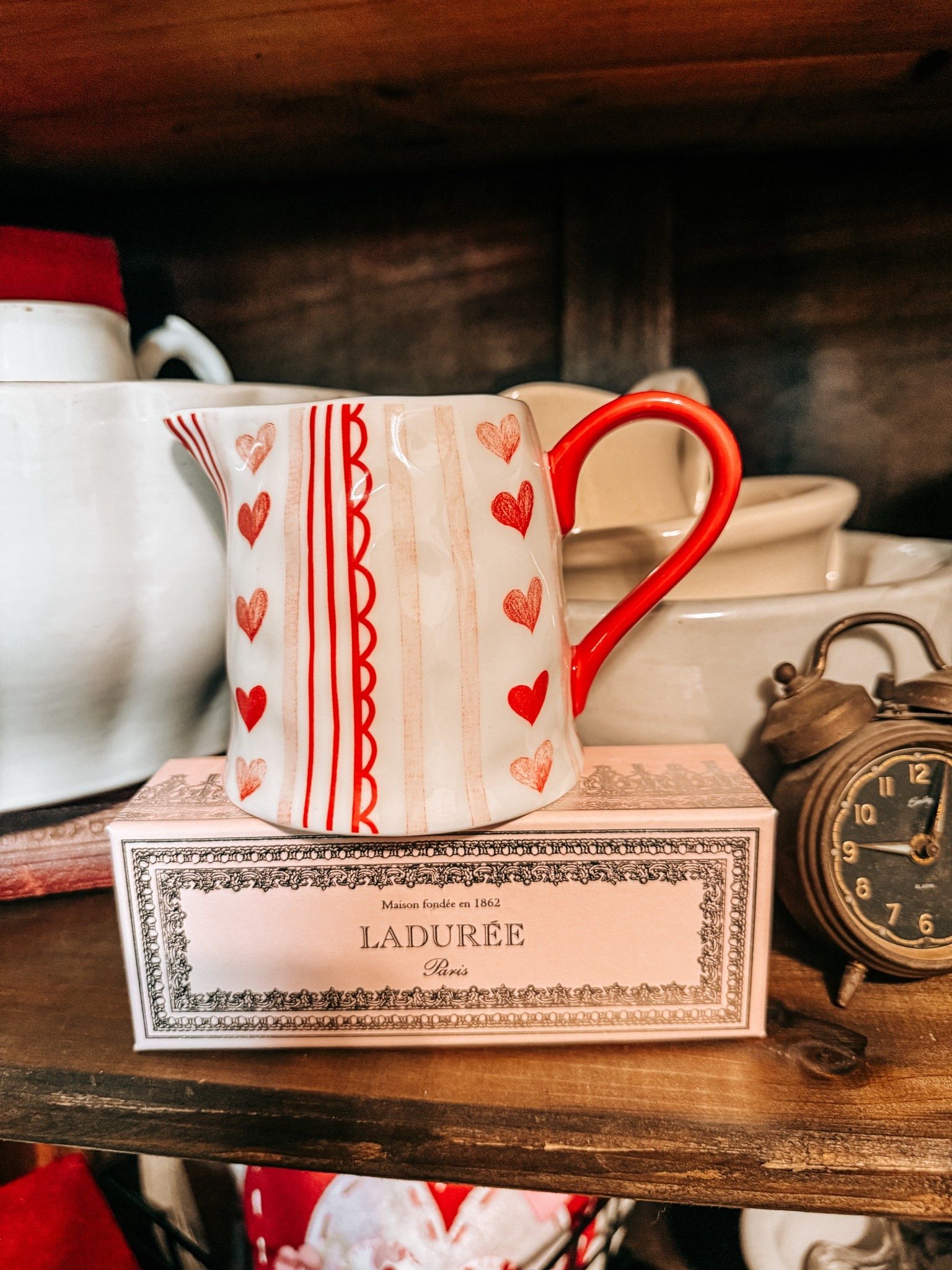 Love this cute little creamer❤️ it is one of my favorite valentines decor. It is perfect for decorating for the holiday! 


#valentinesday #farmhousevalentines #militarywife 

#LTKSeasonal #LTKValentine