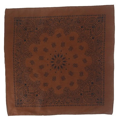 CTM 27 Inch Austin Paisley Print Bandana, Cocoa/Black | Target