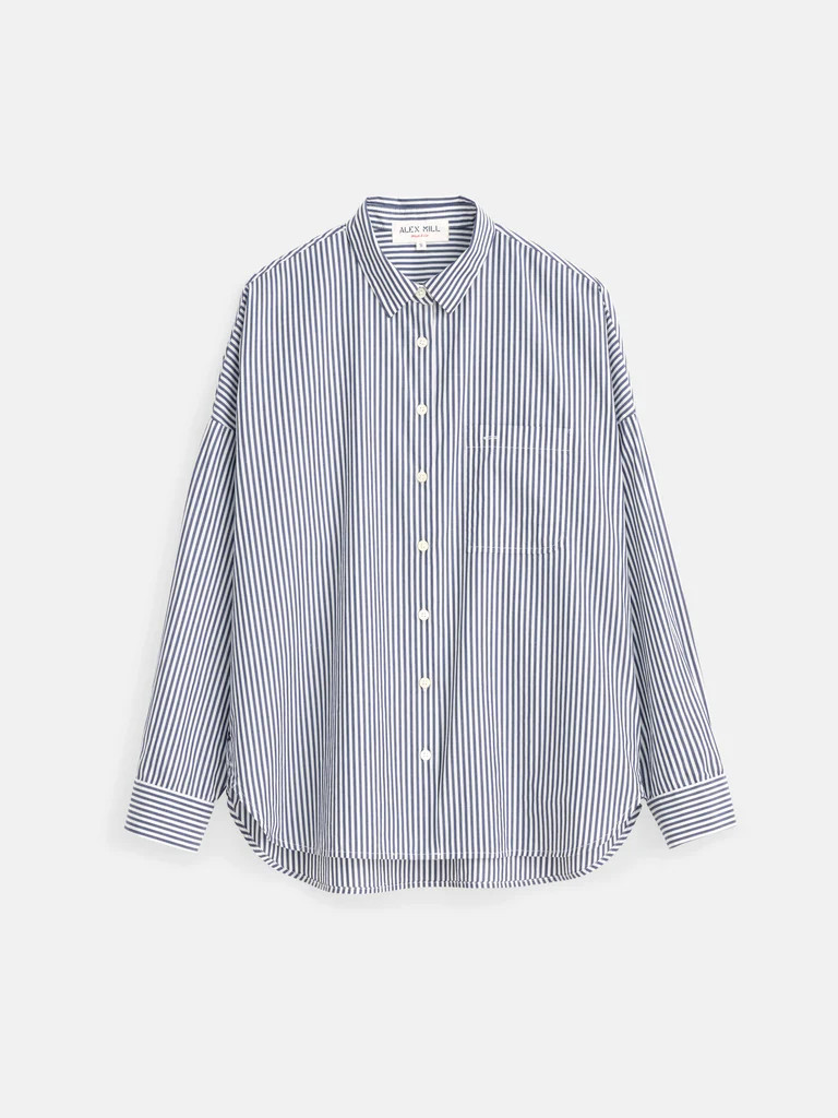 Jo Shirt in Striped Cotton Poplin | Alex Mill