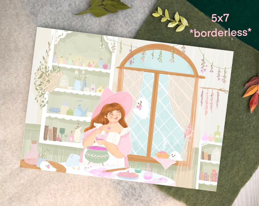 Kitchen Witch Illustration Art Print - Etsy | Etsy (US)