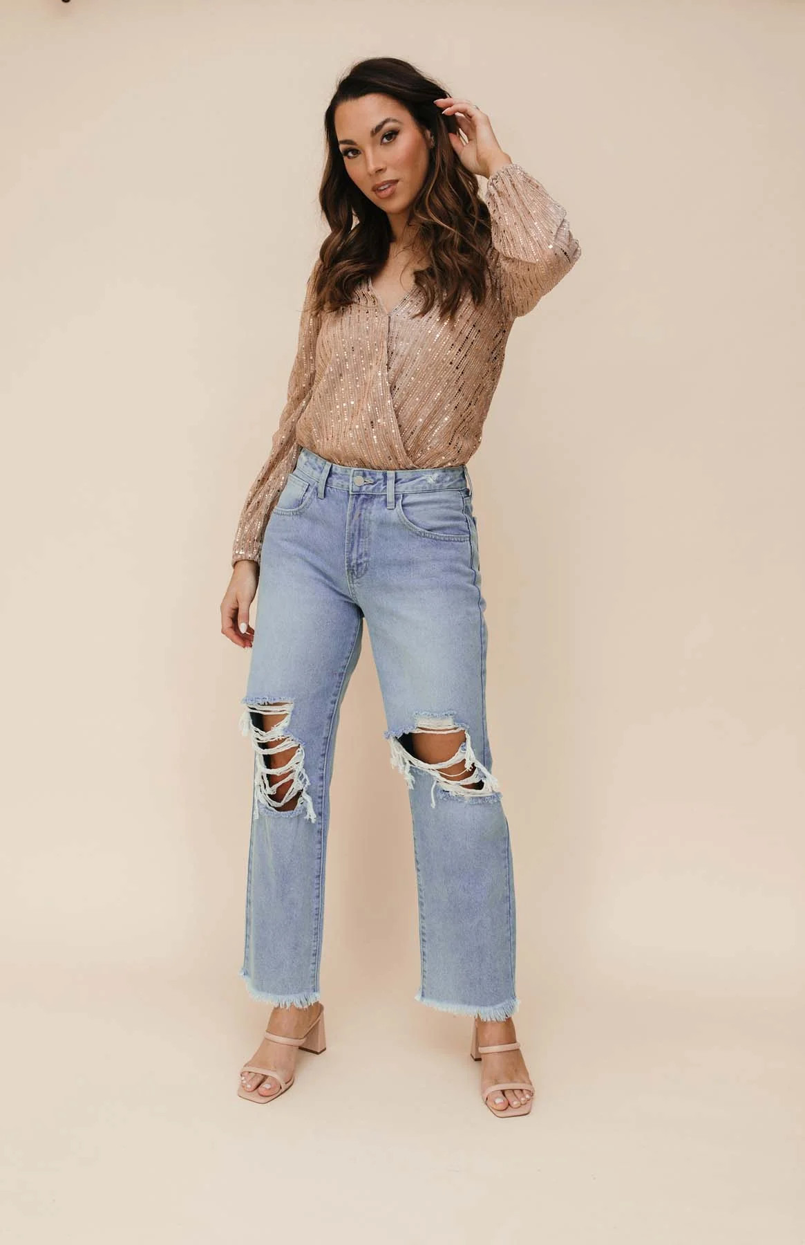 Rose Sequin Bodysuit- FINAL SALE | The Post