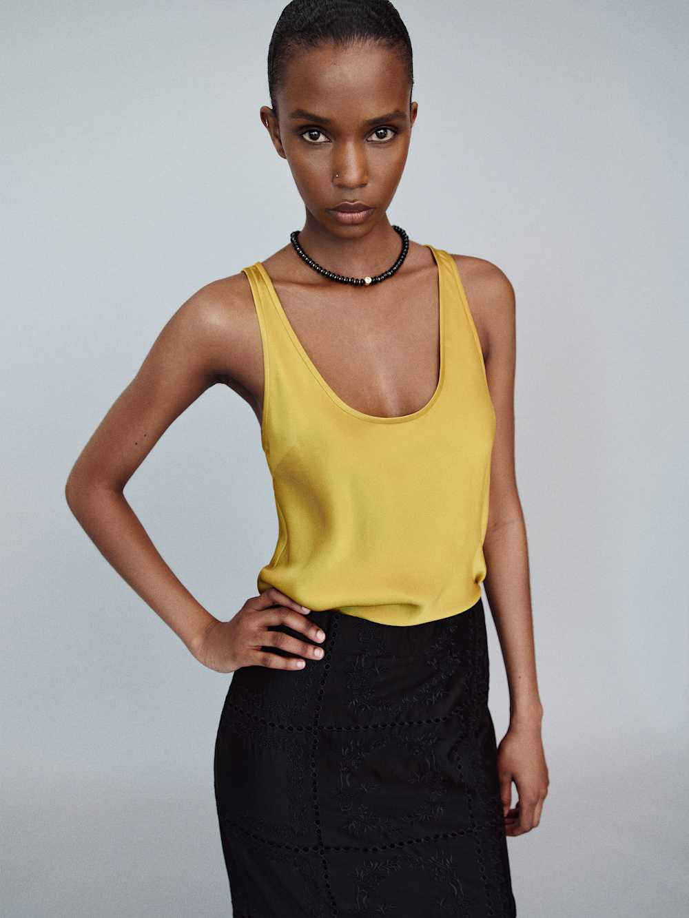 Reformation Veya Silk Top Ivory Large | Reformation (Global)