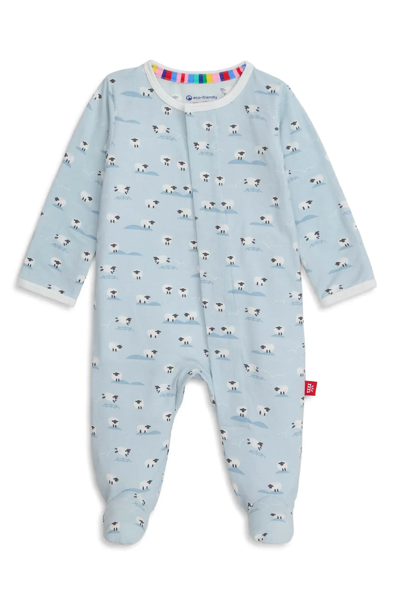 Magnetic Me Baa Baa Baby Sheep Print Footie (Men) | Nordstrom | Nordstrom