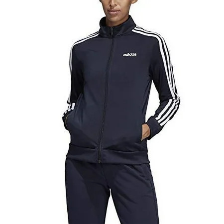 adidas Women’s Essentials 3-stripes Tricot Track Jacket Legend Ink/White X-Small | Walmart (US)