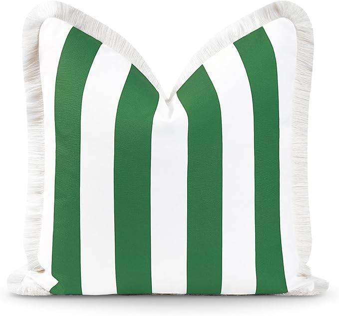 Hofdeco Premium Coastal Patio Indoor Outdoor Pillow Cover Only, 20"x20" Water Resistant for Backy... | Amazon (US)