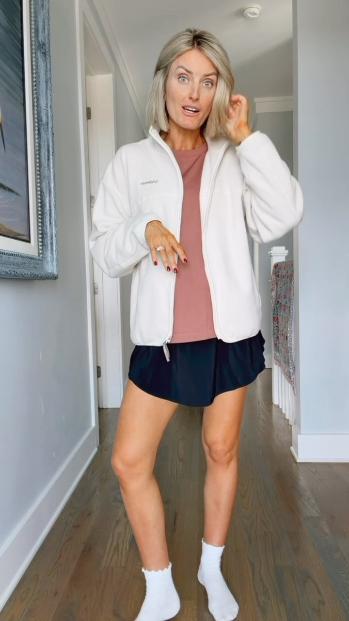 Sharing a few recent pieces I just got from lululemon! These finds are perfect for fall & I know I will be wearing them on repeat! I’ve already been wearing these at the beach right now for fall break! This white fleece is such a good layer, & I love the color of this long sleeve tee! Wearing S in jacket & 6 in the tee! @lululemon #lululemoncreator #ad 

Loverly Grey, lululemon, athleisure, activewear, fleece jacket, long sleeve tee, walking outfit, maternity 

#LTKSeasonal #LTKStyleTip