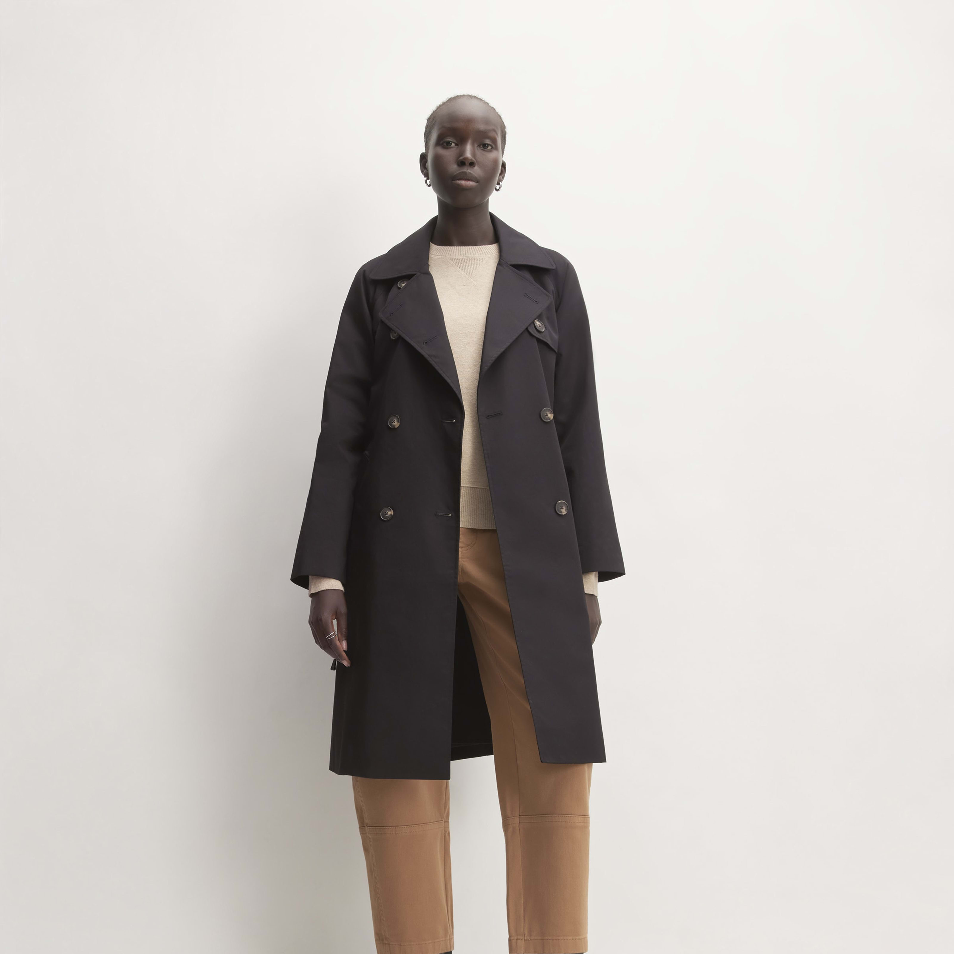 Women's Cotton Modern Trench Coat by Everlane in Black, Size XL | Everlane