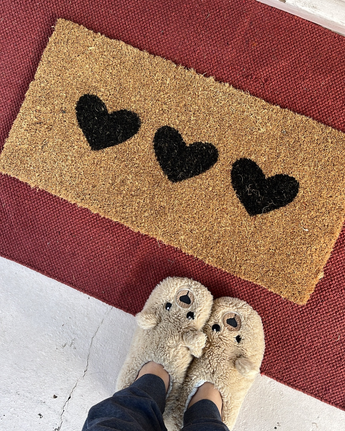 Cute heart door mat adds a charming touch to your doorway.

#LTKSeasonal #LTKHome #LTKFindsUnder100