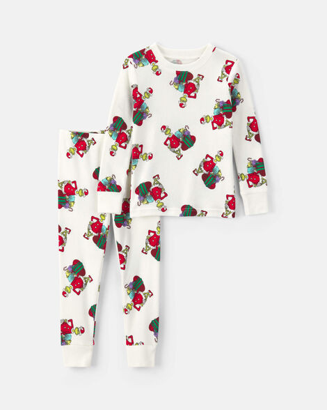 Toddler 2-Piece Dr. Seuss\u2122 The Grinch Christmas 100% Cotton Snug Fit Pajama Set - Ivory | Carter's Inc