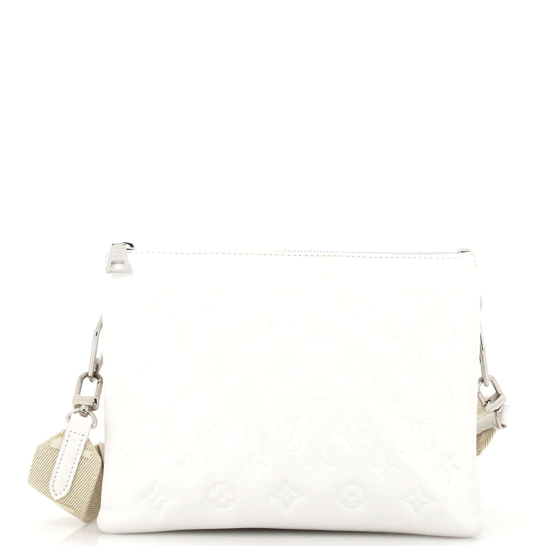 Coussin Bag Yayoi Kusama Infinity Dots Metal and Monogram Embossed Lambskin PM | Shop Simon