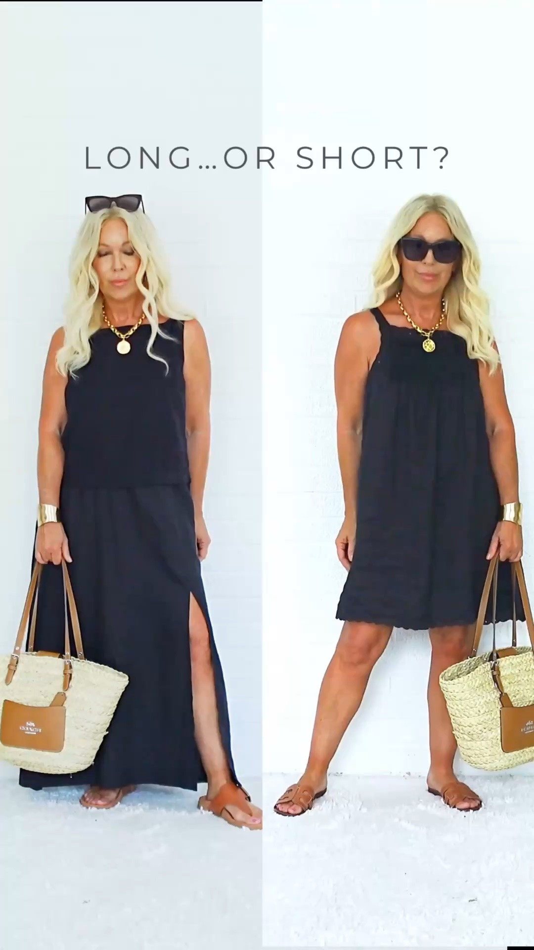 One thing I keep noticing in Madrid street style? 🖤🇪🇸

Floaty black dresses.

Even during the hottest summer days, the women of Madrid wear black in a way that feels light, elegant, and effortless. Whether it's a flowing maxi or a breezy mini, the formula is always the same: a relaxed silhouette, a beautiful sandal, and understated accessories.

I spent part of my undergraduate years studying in Madrid, so this look will always have my heart. It reminds me of warm evenings in Plaza Mayor, sipping Rioja and watching impeccably dressed women stroll by.

I've linked both the long and short versions of this timeless summer look here on LTK.

Which one is your favorite? 🖤 Long or 🤍 Short?

#LTKOver40 #LTKPetite #LTKSeasonal
