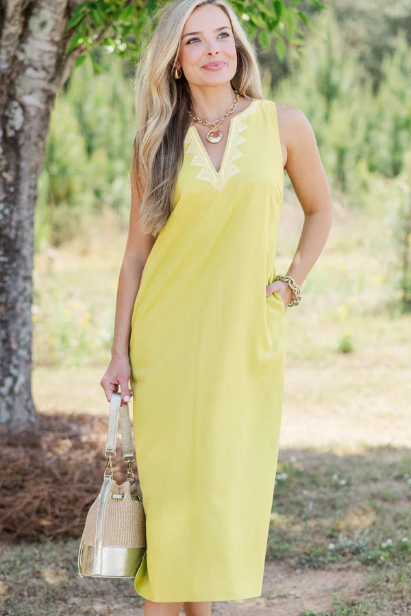 Madison Avenue Green Midi Dress | The Mint Julep Boutique