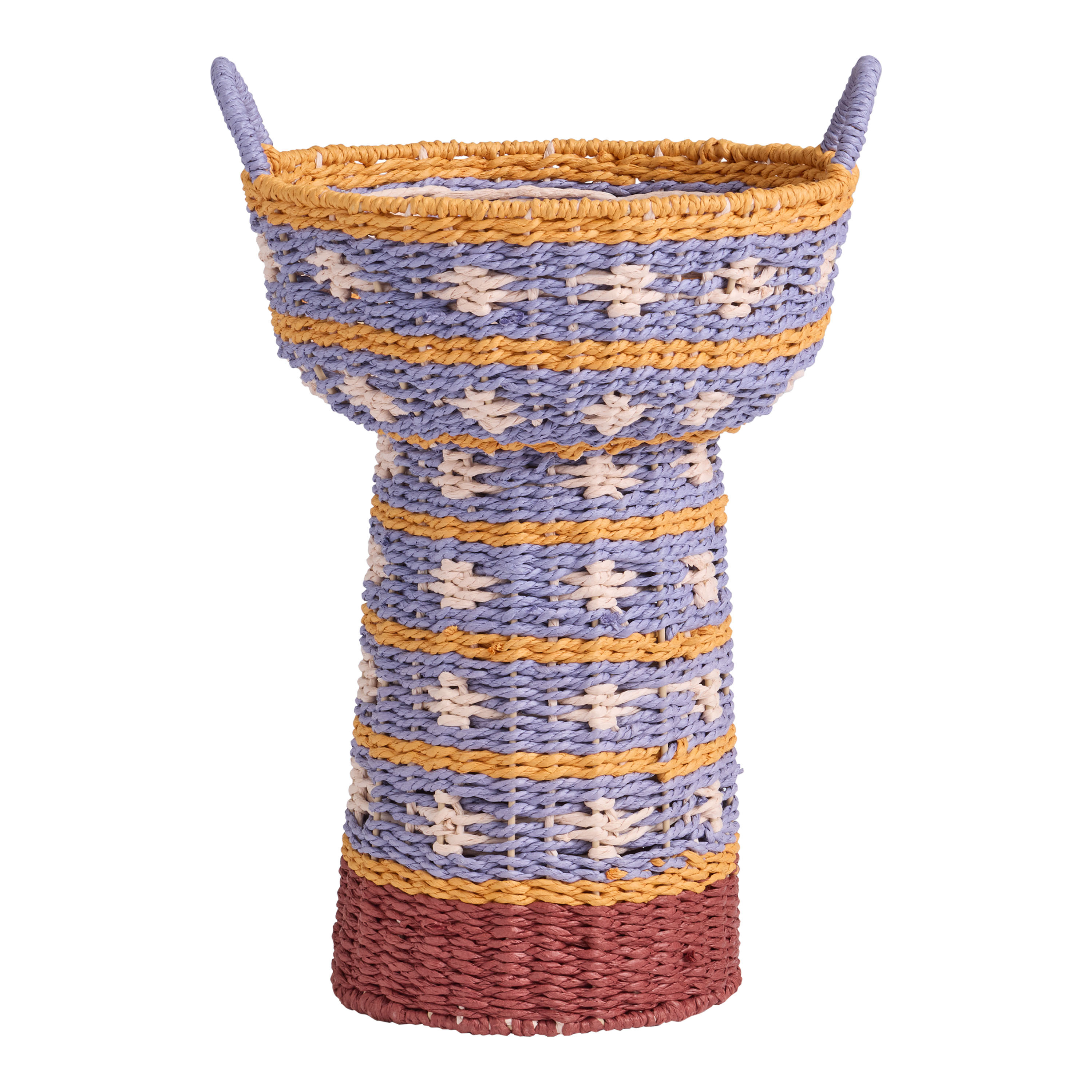 CRAFT Purple and Orange Natural Fiber Woven Vase | World Market