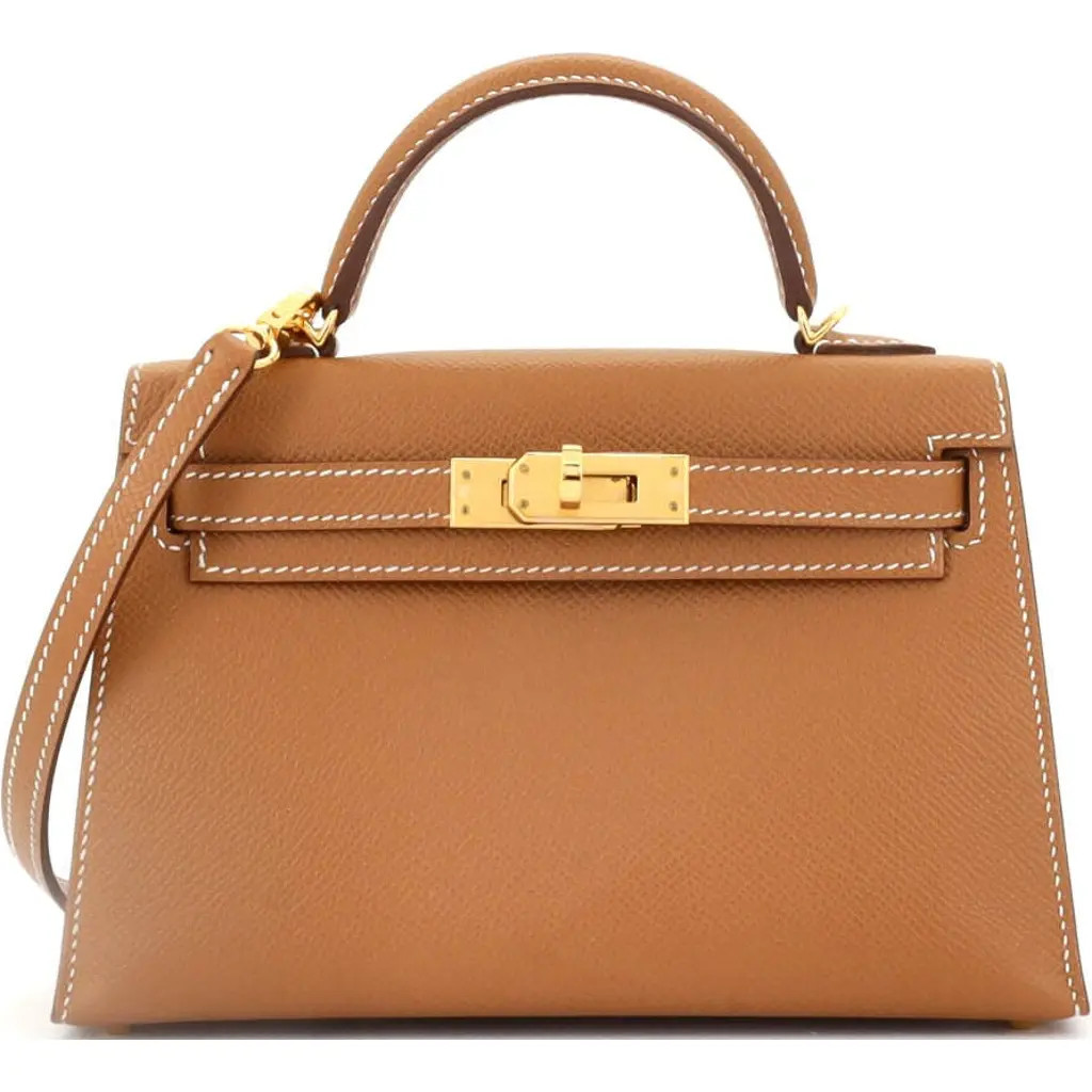 Pre-Owned Hermes Kelly Mini II Bag Brown Epsom with Gold Hardware 20 at Nordstrom, Size X-Small | Nordstrom