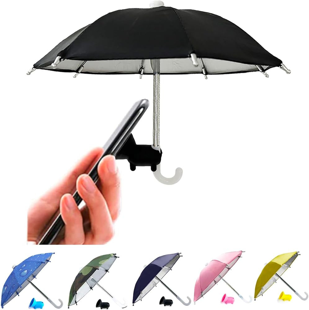 UV Protection Phone Umbrella for Sun,Universal Adjustable Piggy Suction Cup Phone Stand Umbrella ... | Amazon (US)