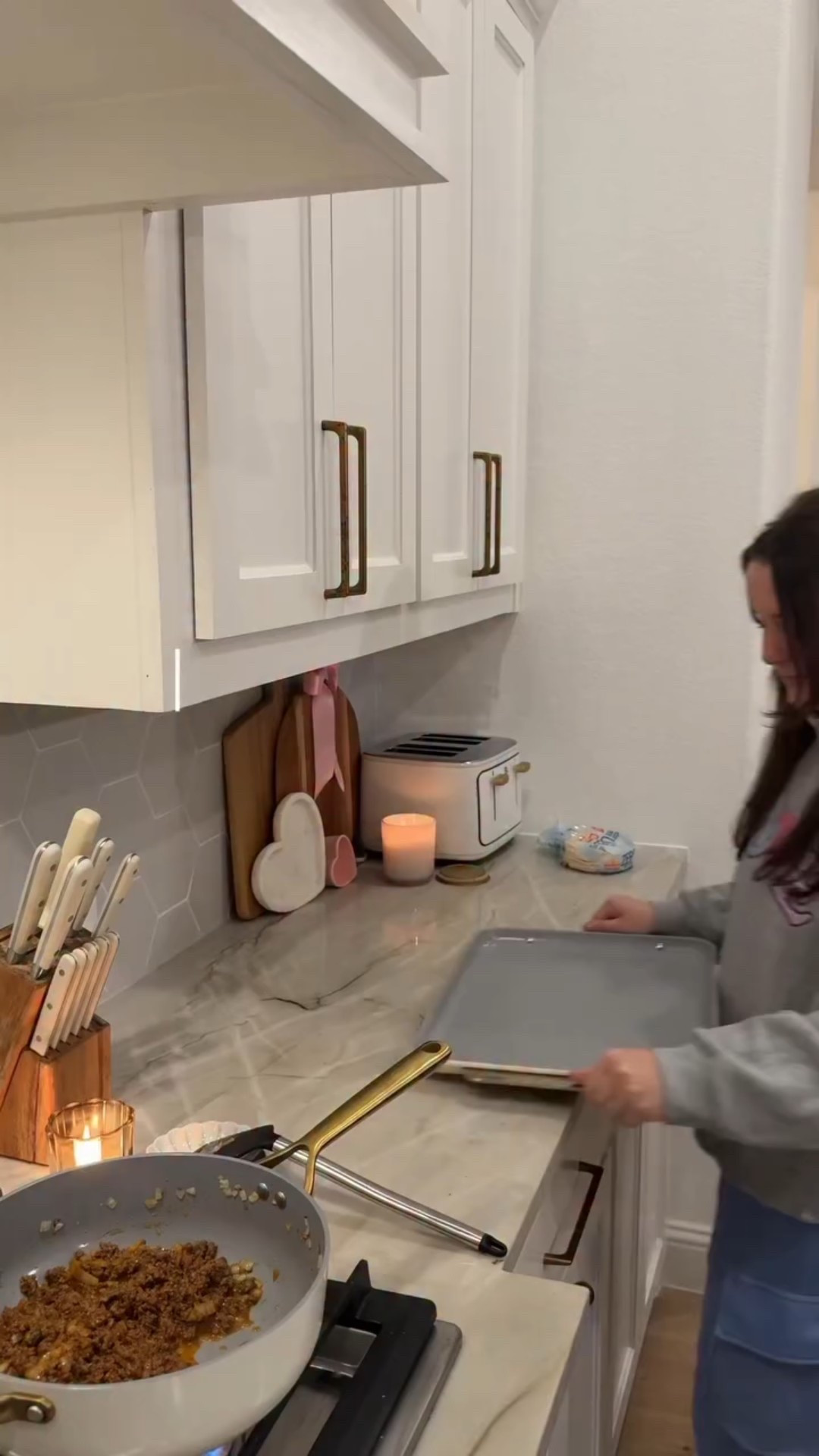 easy family dinners 🤝 me! These crispy beef tacos are so easy and proof that weeknight dinners don’t have to be complicated to be delicious. 

If you’re a mom trying to survive busy nights, toddler feelings, and dinnertime chaos, you’re in the right place 🤍

CRISPY OVEN BAKED TACOS: 
Ground beef 
Taco seasoning 
Onion 
Street size tortillas 
Cheese
Pico (store bought is fine & saves time) 
For the avocado lime sauce: one avocado, 1/2 cup sour cream, one jalepeno, a handful of cilantro, juice from one lime, minced garlic, 1/2 tsp kinders the blend, 1/2 tsp onion powder. *add everything to a blender or food processor and blend until smooth. You can add small amounts of water to thin it out. 

Preheat oven to 400 degrees and cook your taco meat with diced yellow onion. Season with taco seasoning of choice. Add tortillas to a baking sheet and coat well with avocado oil on both sides. (This is what will help them crisp up) fill them with taco meat and cheese and fold over well. Bake for 15-20 minutes until golden brown and crisp. Add any toppings of choice, dipping sauce, and I like to serve with a lime wedge. 

#easydinnerideas #familyfriendlydinners #quickrecipes #toddlermoms #weeknightdinner weeknight meals, weeknight winners, easy family friendly dinner ideas, family dinners