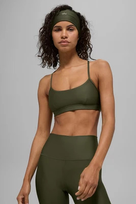 ALO | Airlift Intrigue Bra in Green Olive, Size: 2XS | Alo Yoga