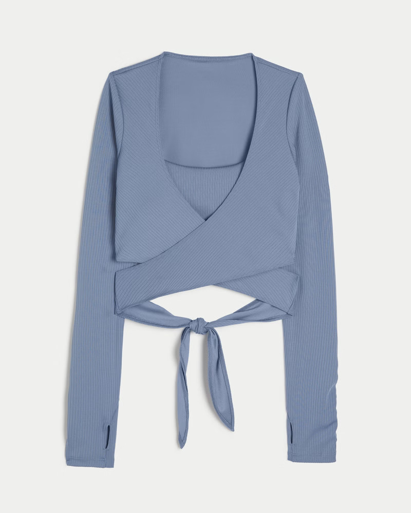 Gilly Hicks Active Recharge Ribbed Wrap Top | Hollister (US)