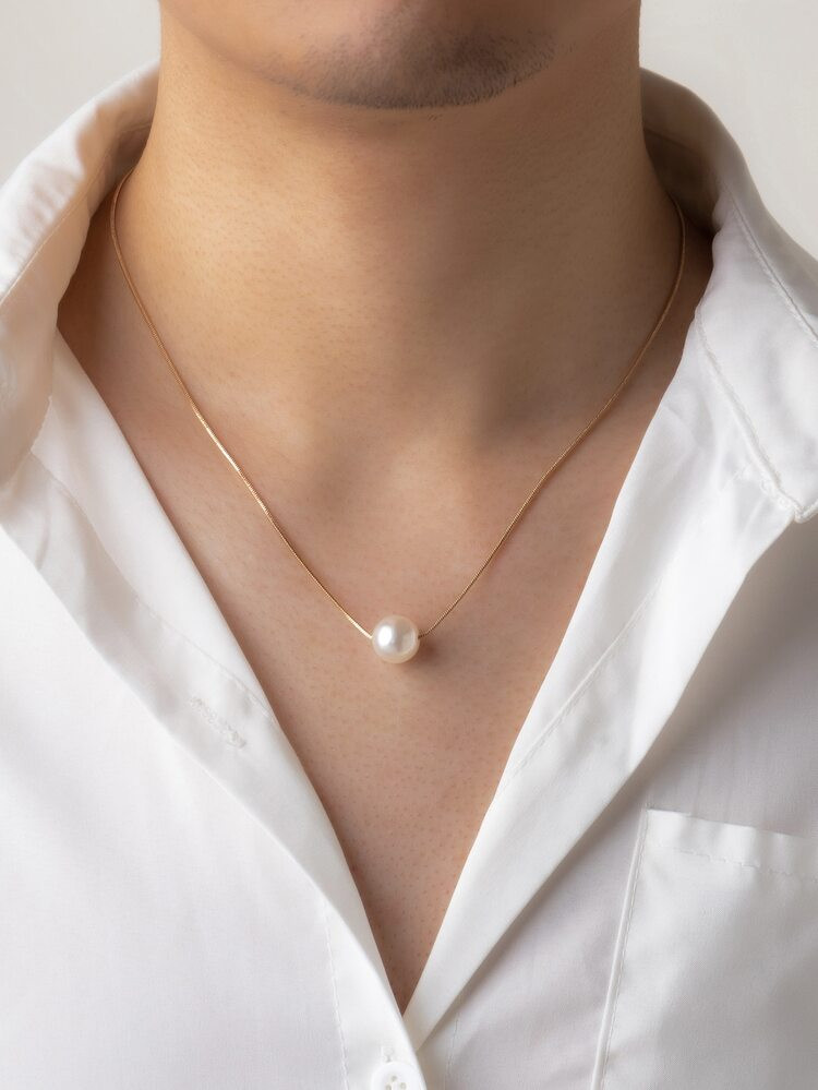 Men Faux Pearl Decor Necklace | SHEIN