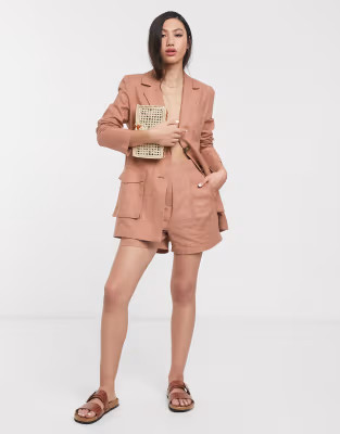 ASOS DESIGN splendid linen suit shorts | ASOS US