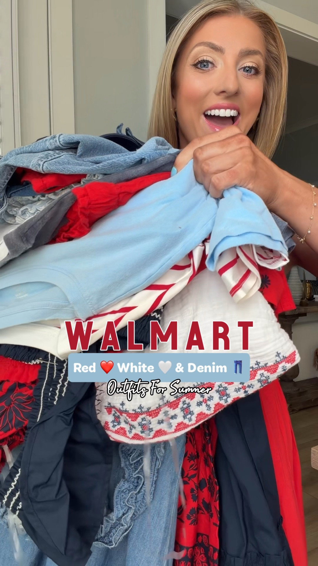 WALMART RED ❤️ WHITE 🤍 & DENIM 🇺🇸

If you’re still looking for affordable red, white, and blue outfits, Walmart absolutely understood the assignment this year! 😍 From easy denim dresses and patriotic graphic tees to breezy summer dresses, matching accessories, and everyday denim, these pieces are giving all the Americana vibes without the designer price tags.

I rounded up some of my favorite Walmart fashion finds that are perfect for backyard BBQs, fireworks, summer vacations, baseball games, and all the festive moments in between. ❤️🤍💙 The best part? Most of these pieces are budget-friendly, comfortable, and easy to wear long after the Fourth of July.

Which look is your favorite? I’m torn between the red maxi dress and the navy smocked dress! 🇺🇸✨

#WalmartFashion #WalmartFinds #WalmartStyle #RedWhiteAndBlue #AmericanaStyle #FourthOfJulyOutfits #PatrioticStyle #SummerFashion #AffordableFashion #DenimStyle #DenimDress #SummerOutfits #WalmartNewArrivals #FashionFinds #BudgetFriendlyFashion #CasualStyle #EverydayStyle #SummerWardrobe #LTKStyle #OOTD #PatrioticOutfits #WalmartHaul #AffordableStyle #AmericanSummer #FashionOver40 #MomStyle #SummerLooks #RedWhiteBlueStyle #WalmartClothing

#LTKootd #LTKPetite