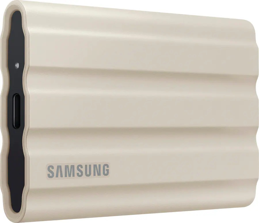 Samsung - T7 Shield 1TB External USB 3.2 Gen 2 Rugged SSD IP65 Water Resistant - Beige | Best Buy U.S.