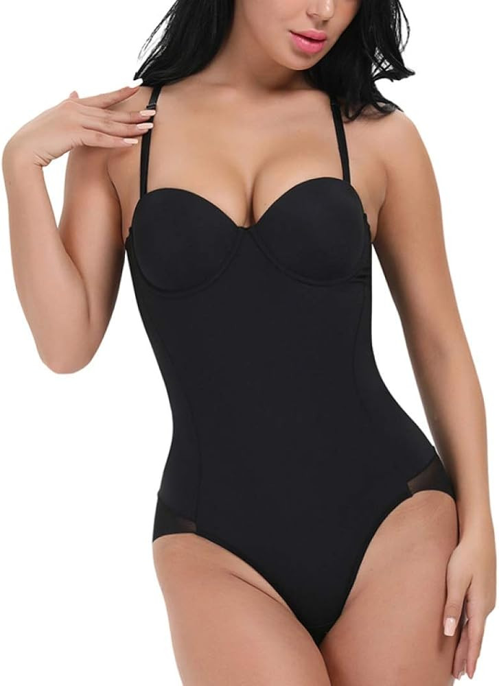 Women's Firm Tummy Control Shapewear Top Slim Bodysuit With Built In Bra  | Amazon (US)