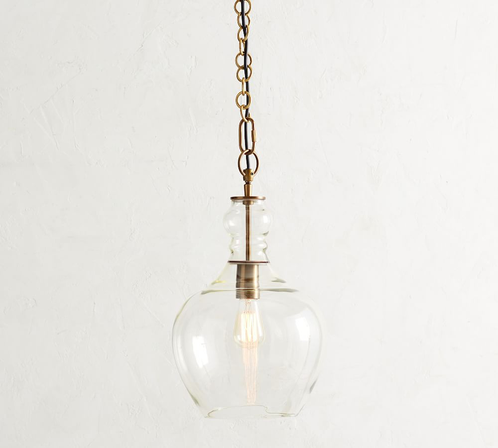 Flynn Recycled Glass Pendant (12"-17") | Pottery Barn (US)