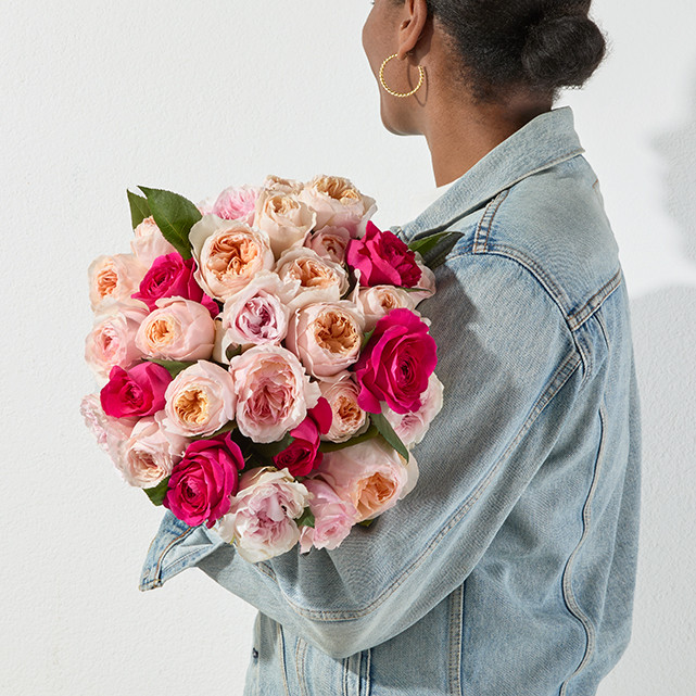 Assorted Mix of 30 David Austin Roses - The Bouqs Co. | The Bouqs Co.