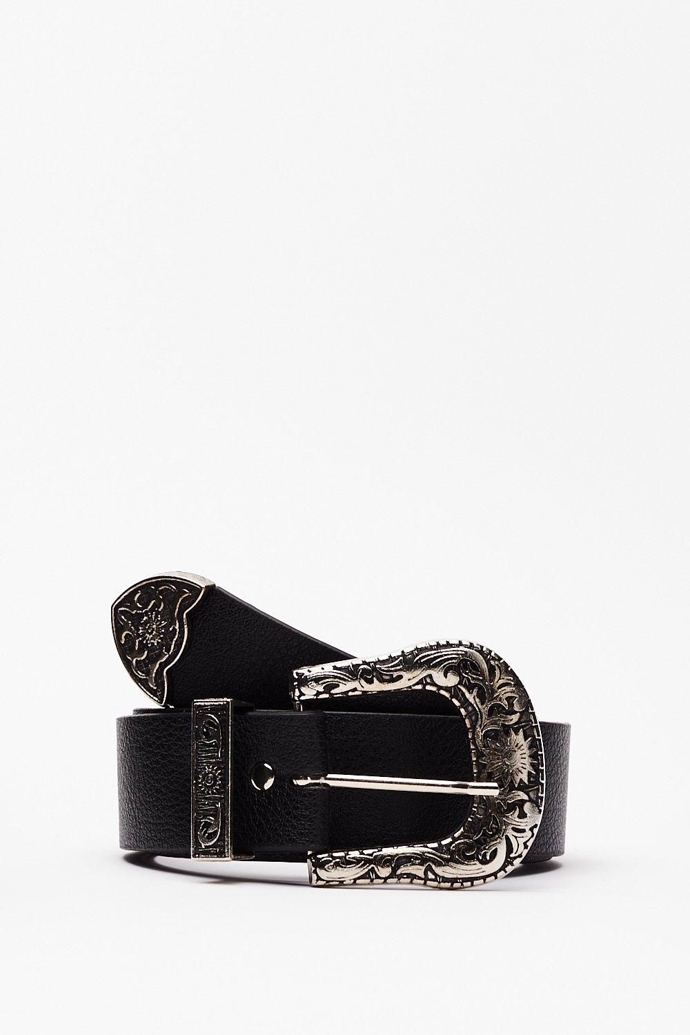 Never Second West Faux Leather Western Belt | NastyGal (US & CA)
