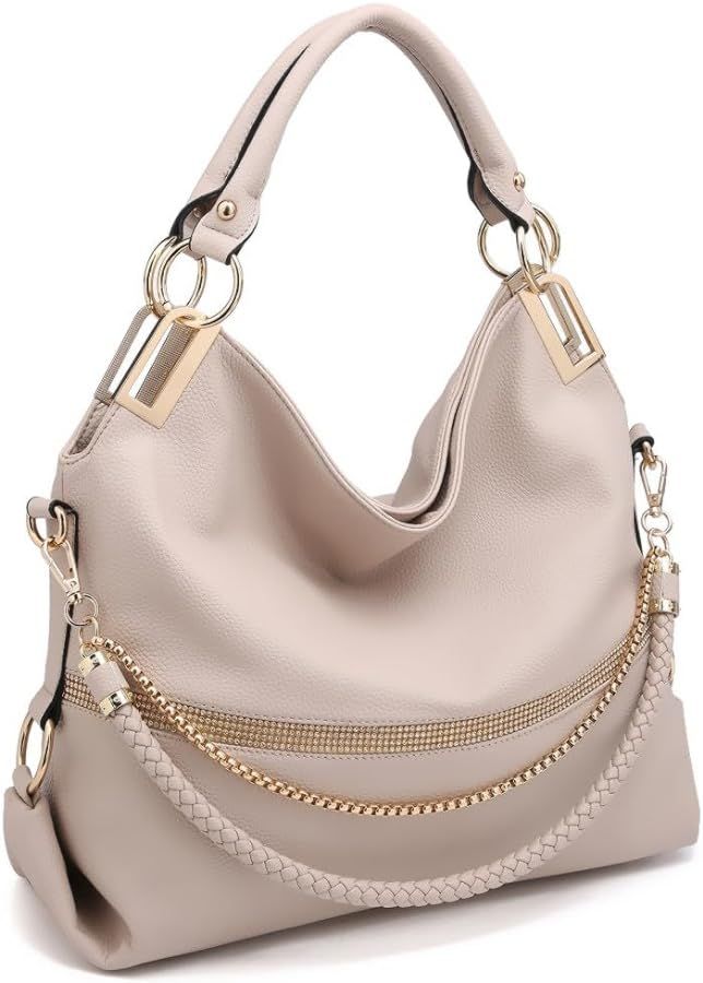 Dasein Purses for Women Vegan Leather Handbags Rhinestones Hobo Bags Tote Purse Shoulder Bag Ladi... | Amazon (US)