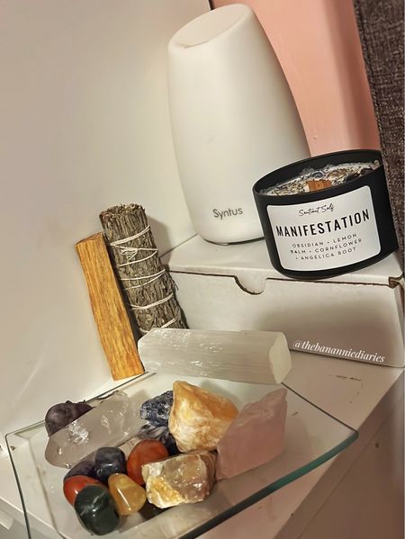 Shop this manifestation candle, this crystal and chakra kit, and some similar essential oil diffusers. #TheBanannieDiaries 

#LTKfindsunder50 #LTKhome #LTKGiftGuide